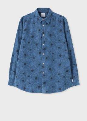 Paul Smith (Men)/ポール・スミス "Flower On Cord" コーデュロイシャツ(252323765X) 147スカイブルー トップス【三越伊勢丹/公式】