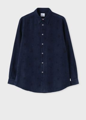Paul Smith (Men)/ポール・スミス "Flower On Cord" コーデュロイシャツ(252323765X) 197ネービーブ トップス【三越伊勢丹/公式】