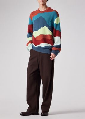 ポールスミス 伊製 定価8,8万 タートルネックニット マルチストライプ柄 Ｍ Paul Smith（ポールスミス）の「プレッピーストライプ クルー