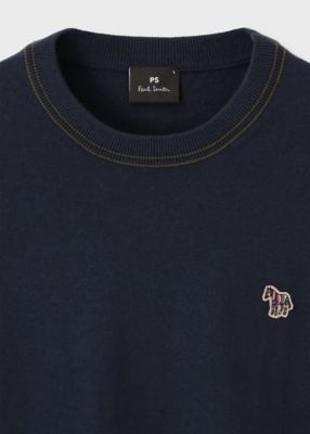 Sports Stripe Zebra” クルーネックニット