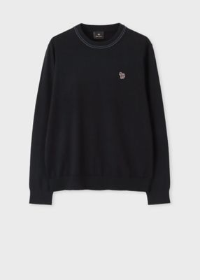 Paul Smith (Men)/ポール・スミス "Sports Stripe Zebra" クルーネックニット(252408530XZ) 990クロ トップス【三越伊勢丹/公式】