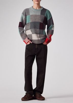 ブロークンチェック クルーネックニット（252413505Z