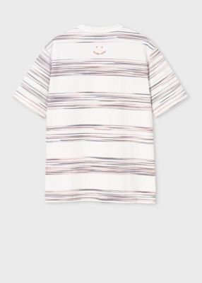 Happy” スペースダイストライプ 半袖Tシャツ