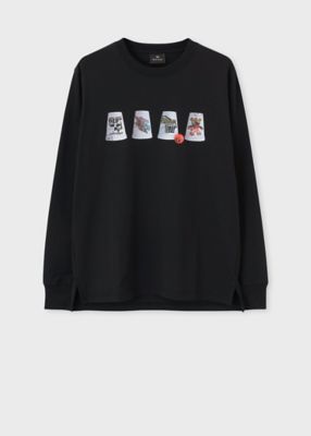 Paul Smith (Men)/ポール・スミス "Cups" 長袖Tシャツ(252550828R) 997クロ トップス【三越伊勢丹/公式】