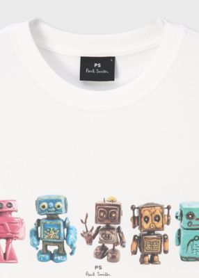 ポールスミス Paul Smith Tシャツ Antique Robot 半袖Tシャツ 綿100％ ブランド 正規品 新品 ギフト プレゼント 人気 おすすめ 誕生日 記念日 クリスマス 送料無料 ラッピング無料 Antique Robot” 半袖Tシャツ（252557011R