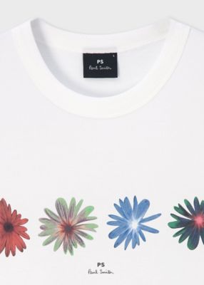 【Paul Smith】Tシャツ 半袖 Airbrush Flowerプリント コットン Paul Smith】Tシャツ 半袖 Airbrush Flowerプリント コットン