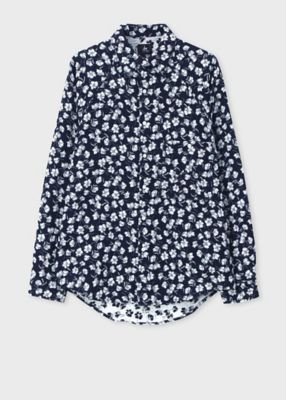 ＜Paul Smith (Men)＞ＲＥＤ　ＥＡＲ　ダブルガーゼ　フローラルワークシャツ（２５２６５０ＲＫ１０９）