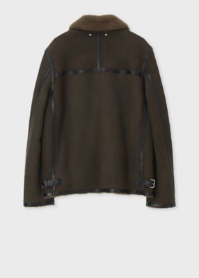 MADE IN ITALY ポールスミス　22AW ムートン　レザー　ジャケット ムートンレザー ハーフブルゾン（ダークブルー） ｜ポール・スミス