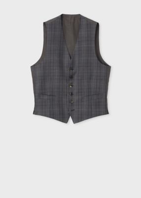 ＜Paul Smith (Men)＞プリンス　オブ　ウェールズチェック　６Ｂベスト（２５３００５７９０ＮＳ）