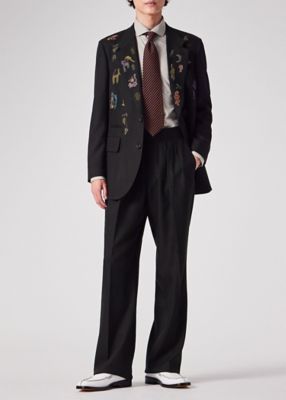 ドレープツイル エンブロイダリー シングル2Bジャケット