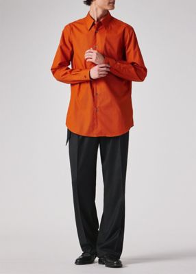 ウールカシミヤフランネル ベルトフロント ワイドトラウザーズ