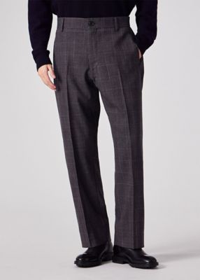 ミックスチェックウール 2タック トラウザーズ（253105690Z