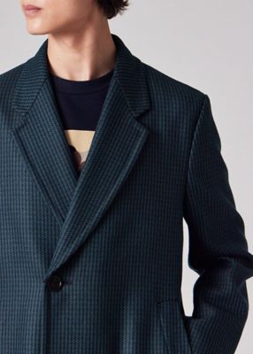 極美品✨ポールスミス　ベルベット　チェスターコート　派手裏地　ブラック　S Paul Smith(ポールスミス) カシミヤ 裏地ドット総柄 ステン
