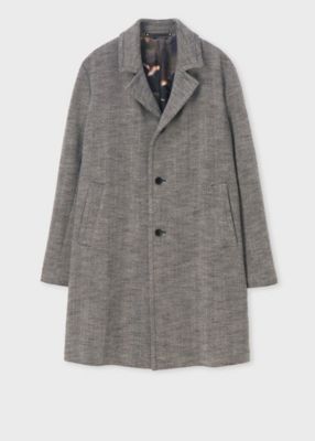 【送料無料】Paul Smith (Men)/ポール・スミス ワイドヘリンボーン ツィードコート(253122689Z) 250グレー コート・ジャケット【三越伊勢丹/公式】