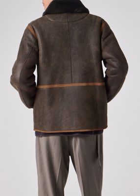 ムートンレザー ハーフブルゾン（253123654ZLB） | Paul