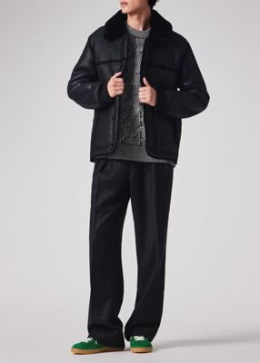 ムートンレザー ハーフブルゾン（253123654ZLB） | Paul