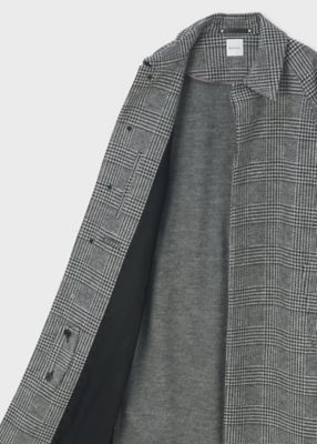 【極美品】ラルフローレン　ステンカラーコート　グランチェック　ウール100%　M 極美品】ラルフローレンステンカラーコートグランチェックウール100%M