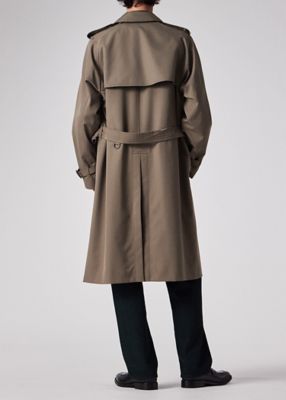 未使用級 Paul Smith ウール メルトン ダブル トレンチコート 黒 ポール・スミス】日本人に最適化された“ビジネス向けトレンチ”の完成形