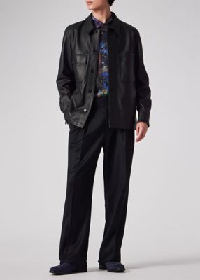 アシンメトリーポケット レザー ブルゾン（253165375YLB