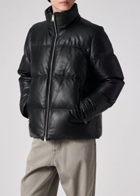 ロンハーマン　シープスキンレザー　ダウンジャケット ロンハーマン レザーダウンジャケット