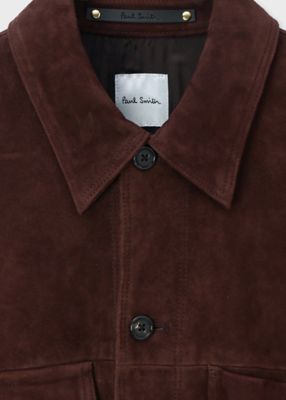 Paul Smith 25SS スエードレザー　ライトピンク　ゴートスキン アシンメトリーポケット ゴートスエードブルゾン