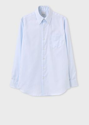 ＜Paul Smith (Men)＞クラシックヘリンボーン　ボタンダウン　ドレスシャツ（２５３２０２８０７ＰＲ）