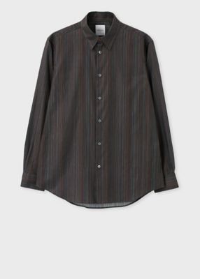 Paul Smith (Men)/ポール・スミス "Signature Stripe" マイクロチェック シャツ(253308901U) 747ライトオレンシ トップス【三越伊勢丹/公式】