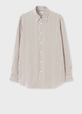 ＜Paul Smith (Men)＞ヴィンテージストライプ　カジュアルシャツ（２５３３０９５９８Ｚ）