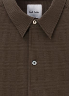 ”Ｃｒｏｐｐｅｄ　Ｌｏｇｏ”　グレンチェックパターン　オーバーサイズシャツ（２５３３６０４２７Ｂ）