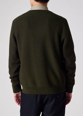 マルチカラーリブ クルーネックニット（253401547Z） | Paul