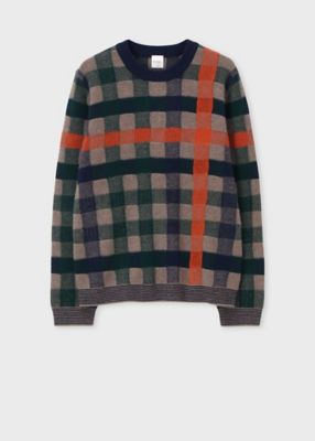 Paul Smith (Men)/ポール・スミス ビンテージファンシーチェック クルーネックニット(253409566Z) 315ベージュ トップス【三越伊勢丹/公式】