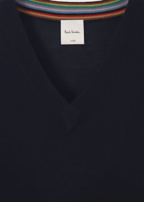 ハイゲージ Vネックニットベスト（253450563X） | Paul