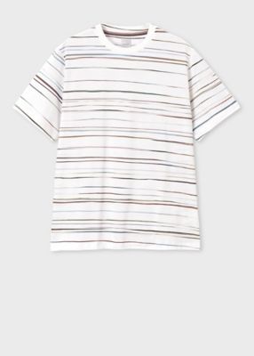 ＜Paul Smith (Men)＞”Ｓｉｇｎａｔｕｒｅ　Ｐｉｎｓｔｒｉｐｅ”　半袖カットソー（２５３５５８９１９Ｔ）