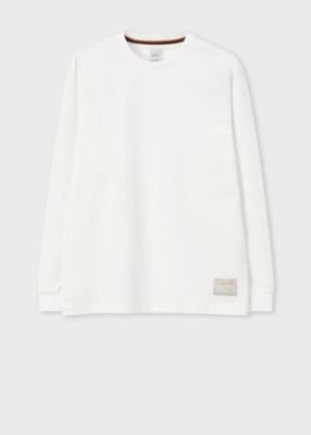 Paul Smith (Men)/ポール・スミス "Cropped logo" 長袖Tシャツ(253563049X) 800シロ トップス【三越伊勢丹/公式】
