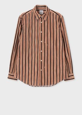 ＜Paul Smith (Men)＞ハンドドローイングストライプ　コーデュロイシャツ（２５３６４３９０１Ｕ）
