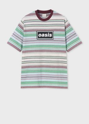 Paul Smith × Oasis ストライプ＆ロゴ Tシャツ