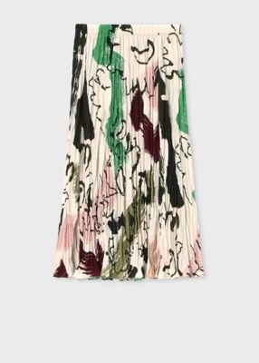 Paul Smith (Women)/ポール・スミス ウィメンズ　”Ｐａｉｎｔｅｒｓ　Ｓｍｏｃｋ”　プリーツスカート（２５５００３２７８Ｓ）