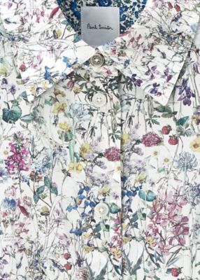 8-41 PaulSmith ポールスミス　半袖シャツ　花柄リバティ柄 paul smith ポールスミス 花柄チューリップシャツ ブラウス