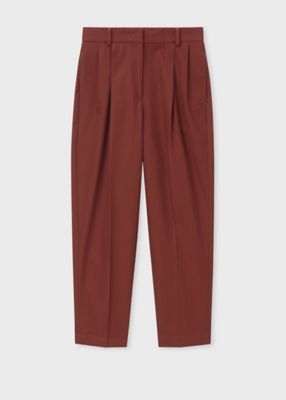 ウィメンズ ウールライク ドレープ テーパードパンツ