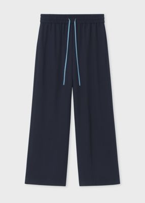 ウィメンズ バックサテン ジョーゼット ワイドパンツ