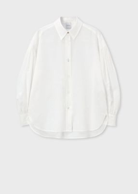 ＜Paul Smith (Women)＞ウィメンズ　クラシック　ホワイト　ブラウス（２５５０２８３６０Ｂ）
