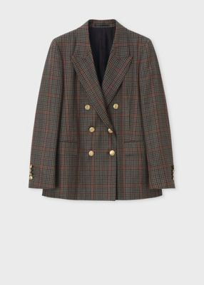 ＜Paul Smith (Women)＞ウィメンズ　クラシックガンクラブチェック　ダブルジャケット（２５５０３３３６９ＪＬ）