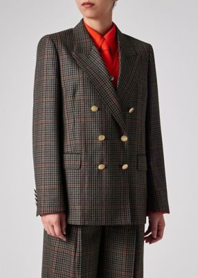 【美品】Paul Smith 総柄 麻100% ダブルジャケット Mサイズ 2550332000369JL___355_08_mediu