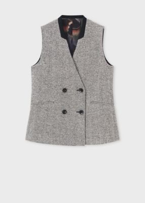 ＜Paul Smith (Women)＞ウィメンズ　ヘリンボーン　ツイード　ロングジレ（２５５０３４４１５Ｊ）