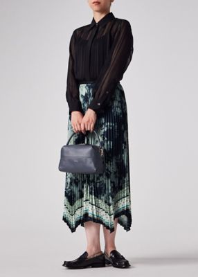 Paul Smithスカート ウィメンズ バックサテン ジョーゼット フレアスカート