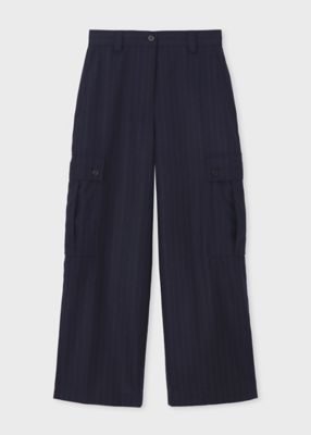 ウィメンズ ストライプ ウール カーゴパンツ（255054371T