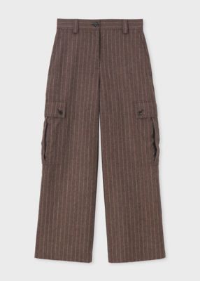 ＜Paul Smith (Women)＞ウィメンズ　ストライプ　ウール　カーゴパンツ（２５５０５４３７１Ｔ）