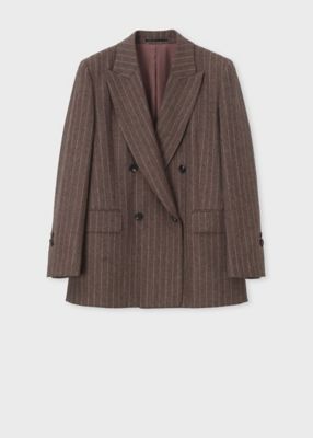 ＜Paul Smith (Women)＞ウィメンズ　ストライプ　ウール　ダブルジャケット（２５５０５４４１４Ｊ）