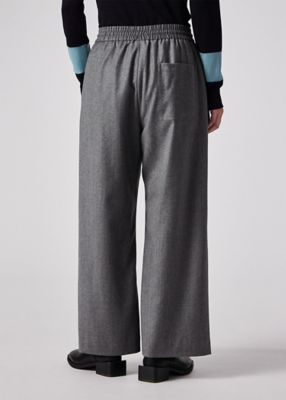 ウィメンズ ウールフランネル ワイドパンツ（255055255T