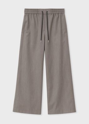 ウィメンズ ウールフランネル ワイドパンツ（255055255T